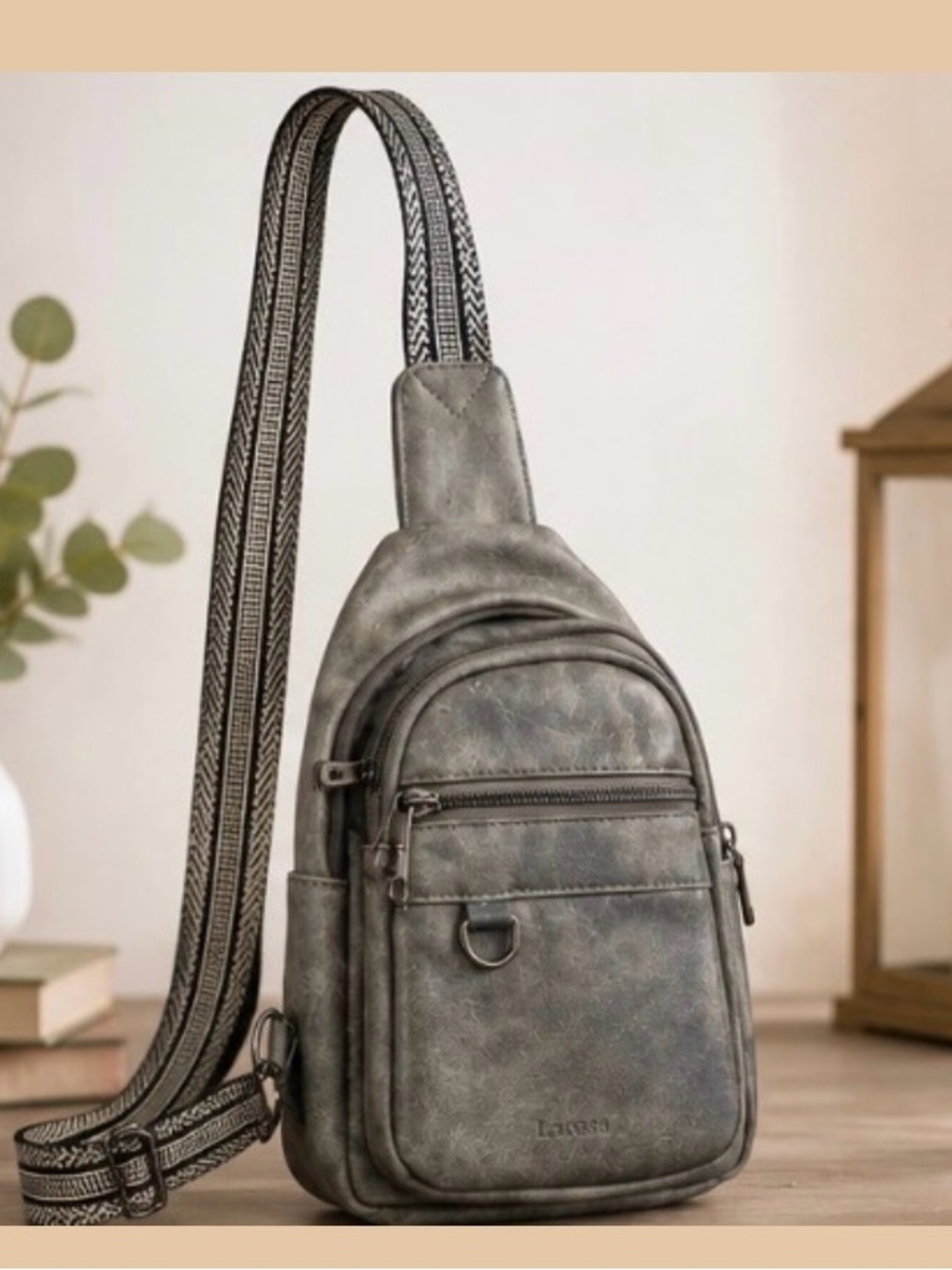 Casual Grey Larissa Crossbody Sling Bag for Women - Versatile Everyday Style